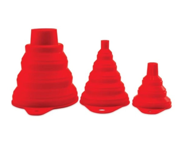 Griots Garage Collapsible Silicone Funnels - Set of 3 - Bull Strap