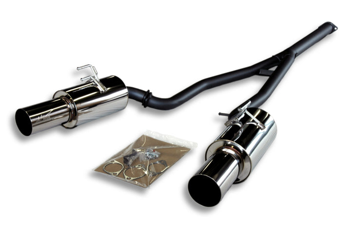 HKS 08-09 Evo 10 Hi-Power Dual Tip Catback Exhaust - Bull Strap