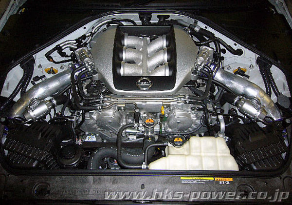 HKS 09-10 GT-R R35 SSQV4 BOV Kit Includes 2 SSQV & Polished Aluminum Pipes - Bull Strap