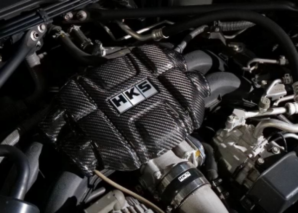 HKS 13-21 Toyota/Subaru 86/BRZ Dry Carbon Engine Cover (exc. 2016+ MT) - Bull Strap