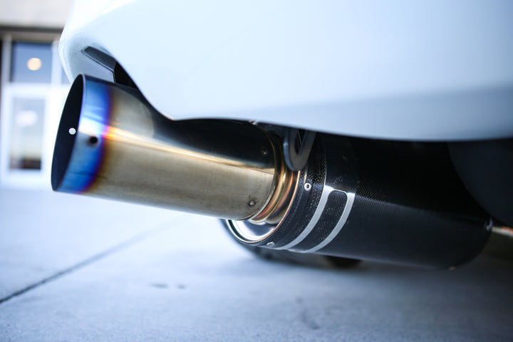 HKS 93-98 Toyota Supra 3.0 Turbo Carbon Ti Exhaust - Bull Strap
