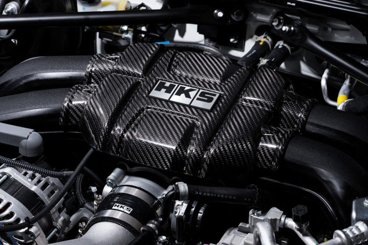 HKS DryCarbon Engine Cover GR86/BRZ - Bull Strap