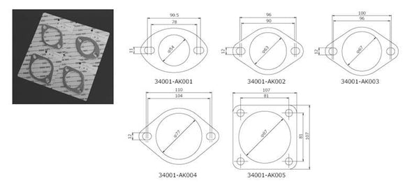 HKS Gasket 65mm Universal EX (2pcs) - Bull Strap