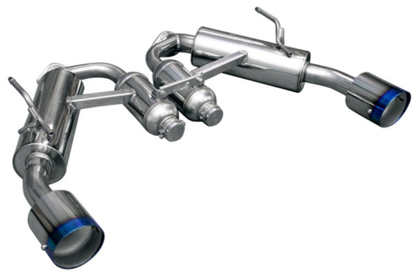 HKS Q50 VQ37 Dual Hi-Power Titanium Tip Catback Exhaust - Bull Strap