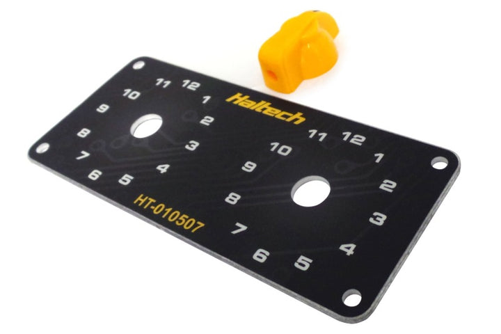 Haltech Dual Switch Panel Kit w/Yellow Knob - Bull Strap