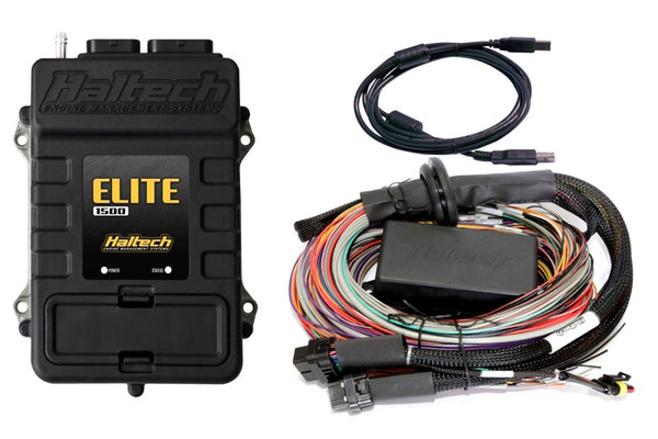Haltech Elite 1500 Premium Universal Wire-In Harness ECU Kit - Bull Strap