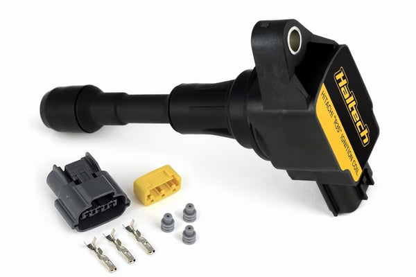 Haltech Hitachi R35 Ignition Coil w/Built-In Ignitor (Incl Plug & Pins) - Bull Strap