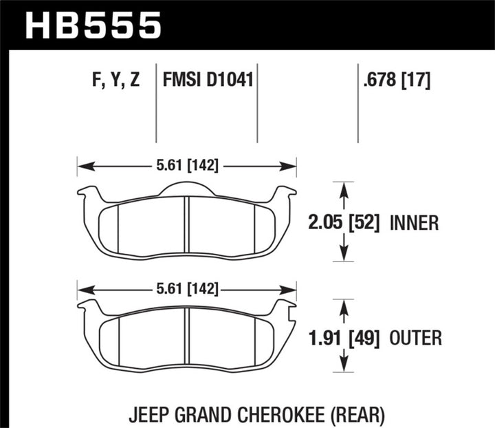 Hawk 06-10 Jeep Commander / 05-10 Grand Cherokee / 05-10 Armada / 04 Pathfinder / 04-10 Tital 5.6L / - Bull Strap