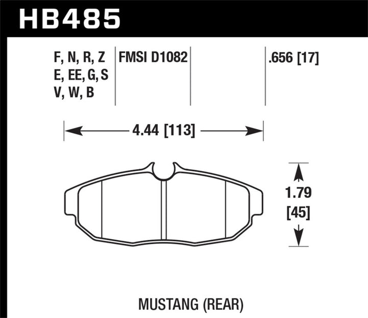 Hawk 08-09 Mustang Bullitt/05-10 & 12-13 Mustang GT/05-13 Mustang V6 Blue 9012 Race Rear Brake Pads - Bull Strap