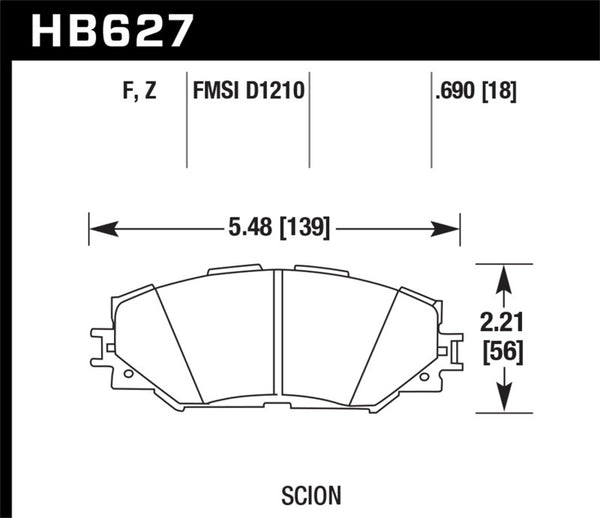 Hawk 08-11 Scion xB / 08-10 Scion xD / 09-10 Toyota Corolla / 09-10 Matrix / 06-10 Rav4 / 10 Lexus H - Bull Strap