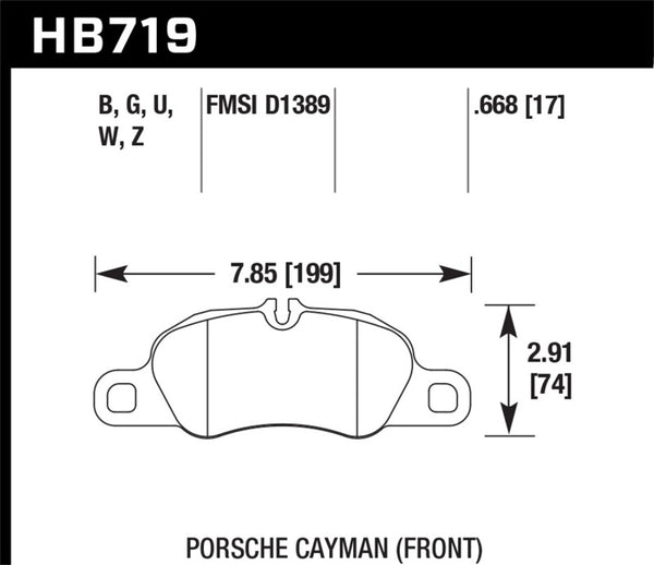 Hawk 09-11 Porsche 911 Carrera / 13-16 Porsche Boxster DTC-60 Race Front Brake Pads - Bull Strap