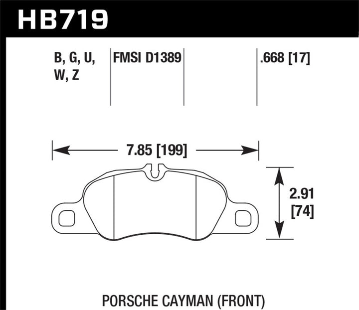 Hawk 09-11 Porsche 911 Carrera / 13-16 Porsche Boxster DTC-60 Race Front Brake Pads - Bull Strap