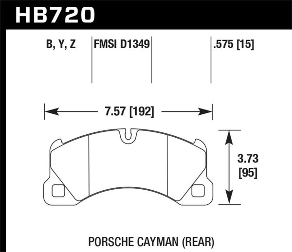 Hawk 10-16 Porsche Panamera / 08-15 Porsche Cayenne Performance Ceramic Street Front Brake Pads - Bull Strap