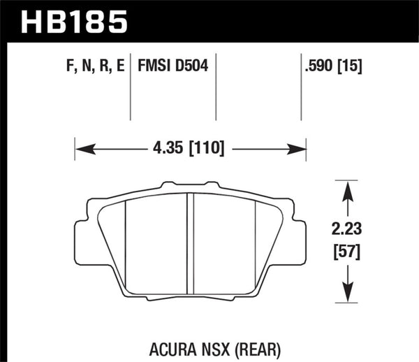 Hawk HP+ Street Brake Pads - Bull Strap