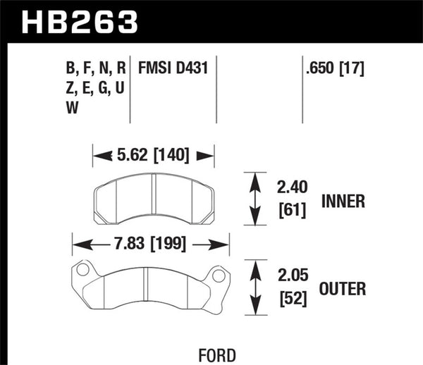 Hawk HPS Street Brake Pads - Bull Strap
