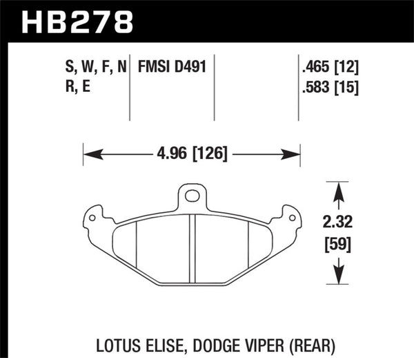 Hawk HPS Street Brake Pads - Bull Strap
