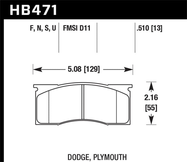 Hawk HPS Street Brake Pads - Bull Strap