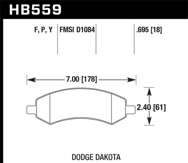Hawk HPS Street Brake Pads - Bull Strap