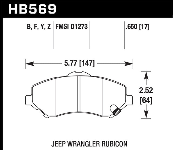 Hawk HPS Street Brake Pads - Bull Strap