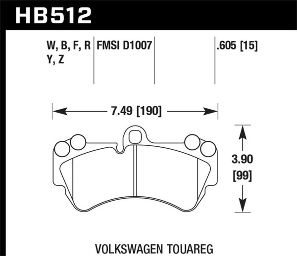 Hawk HPS Street Brake Pads - Bull Strap