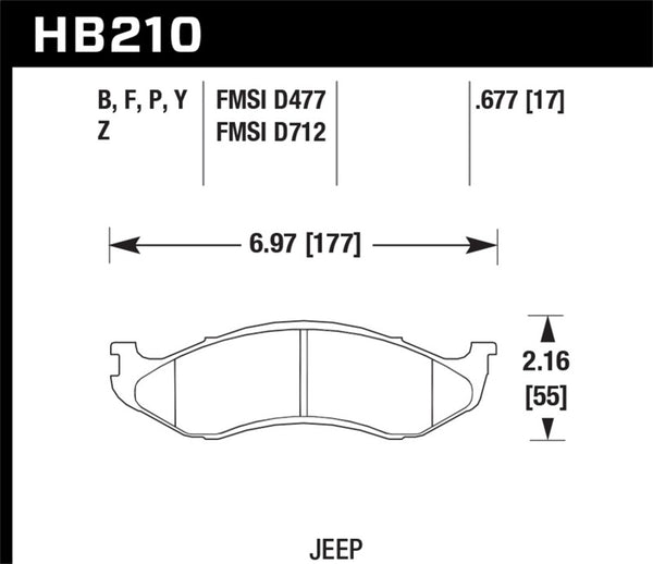 Hawk LTS Street Brake Pads - Bull Strap