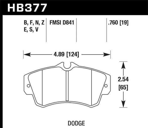 Hawk SRT4 HP+ Street Front Brake Pads - Bull Strap