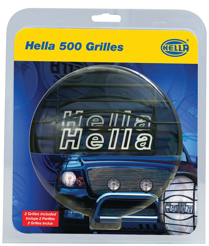 Hella 500 Grille Cover (Pair) - Bull Strap