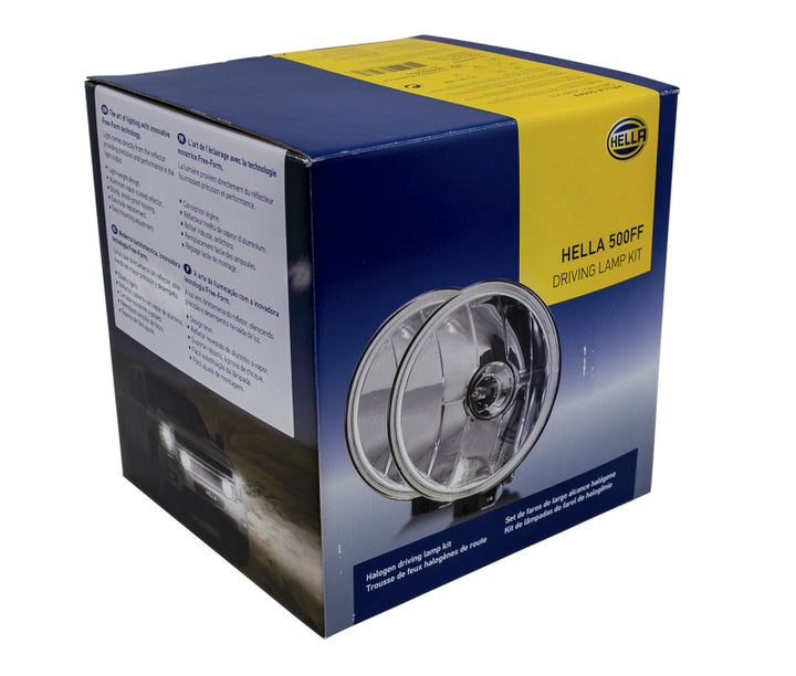 Hella 500FF 12V/55W Halogen Driving Lamp Kit - Bull Strap