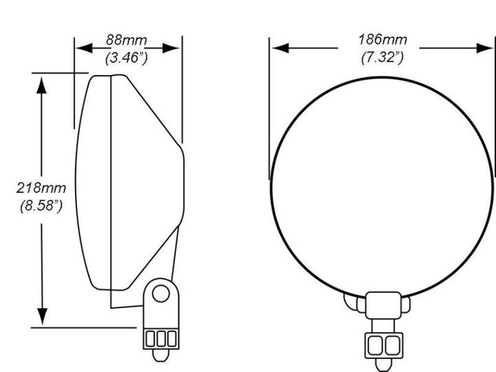 Hella 700FF H3 12V/55W Halogen Driving Lamp Kit - Bull Strap