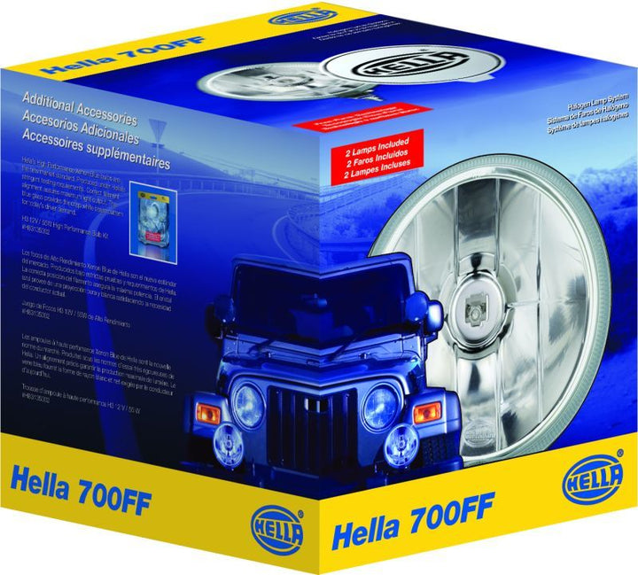 Hella 700FF H3 12V/55W Halogen Driving Lamp Kit - Bull Strap