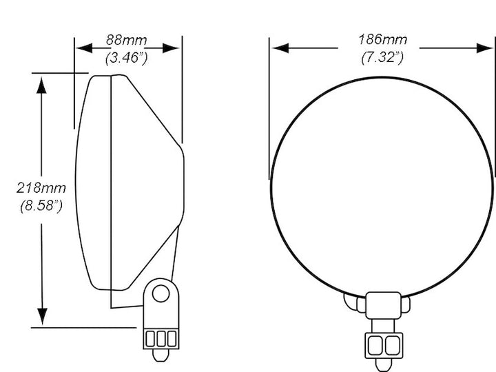 Hella 700FF H3 12V/55W Halogen Driving Lamp Kit - Bull Strap