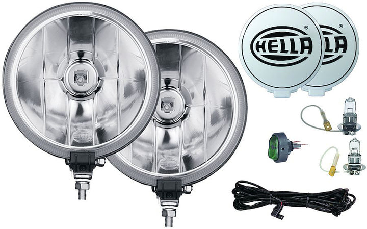 Hella 700FF H3 12V/55W Halogen Driving Lamp Kit - Bull Strap