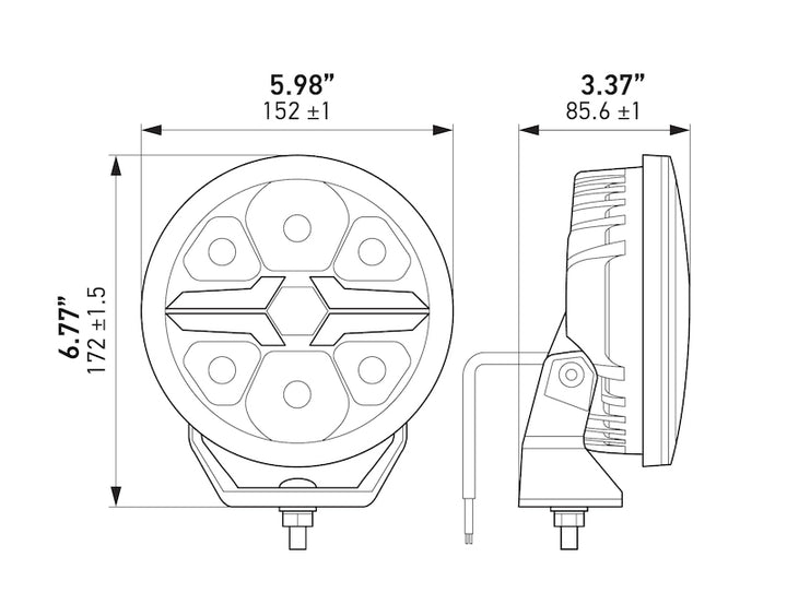 Hella Blade 6in LED Driving Lamp - (Set of 2) - Bull Strap