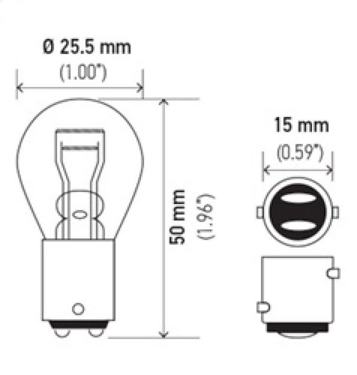 Hella Bulb 1157 12V 27/8W BAY15d S8 - Bull Strap