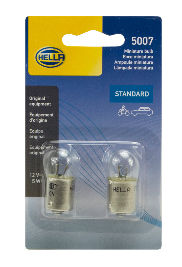 Hella Bulb 5007 12V 5W Ba15S B6 (2) - Bull Strap