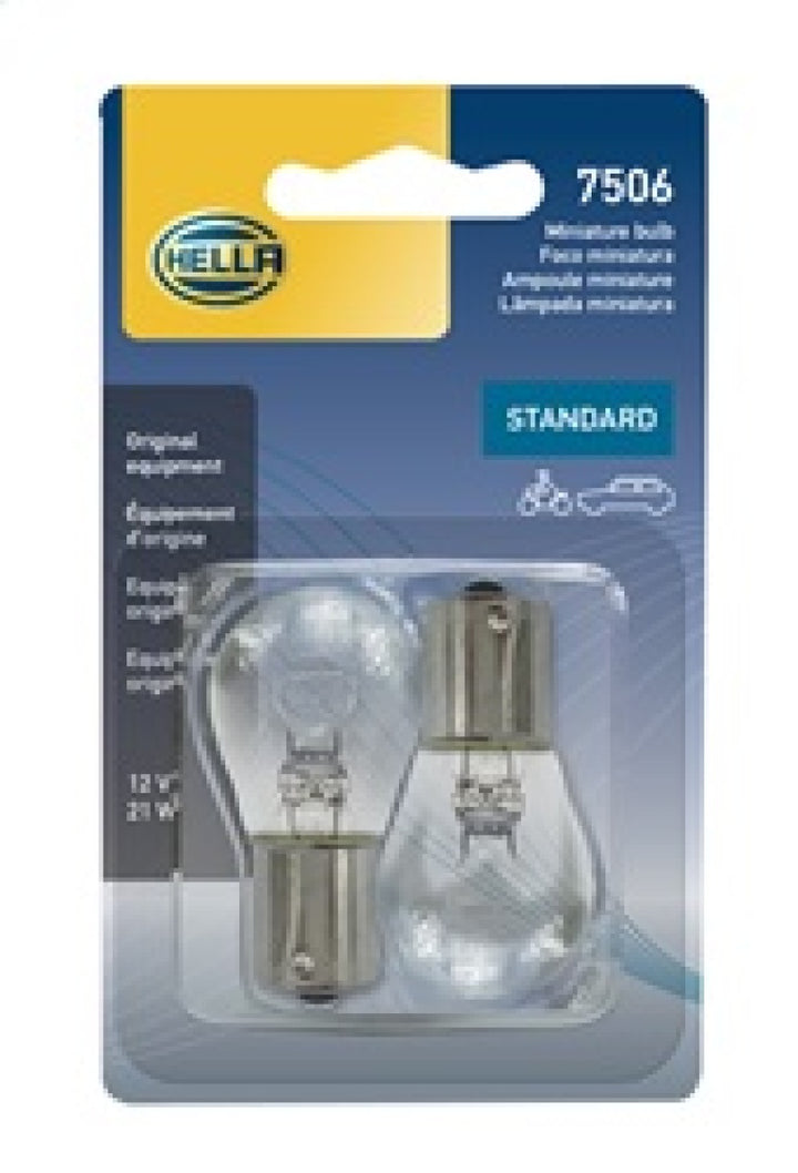 Hella Bulb 7506 12V 21W Ba15S S8 (2) - Bull Strap
