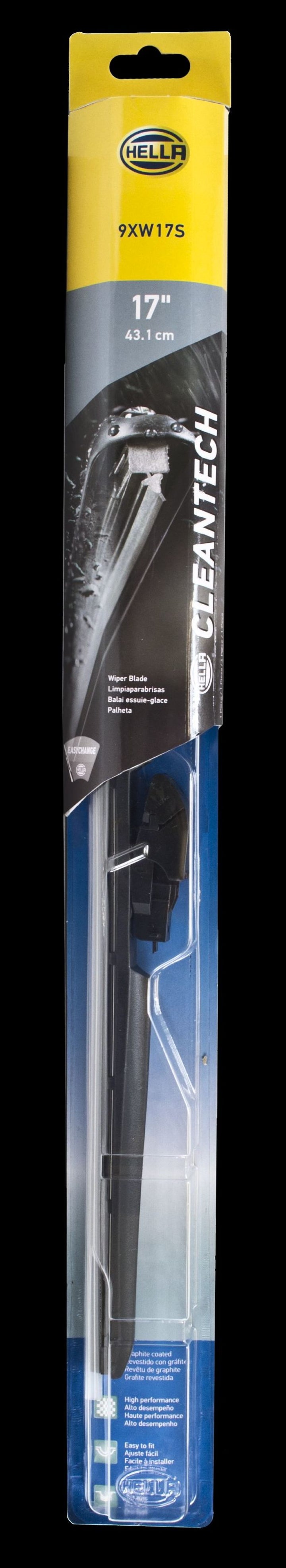 Hella Clean Tech Wiper Blade 17in - Single - Bull Strap