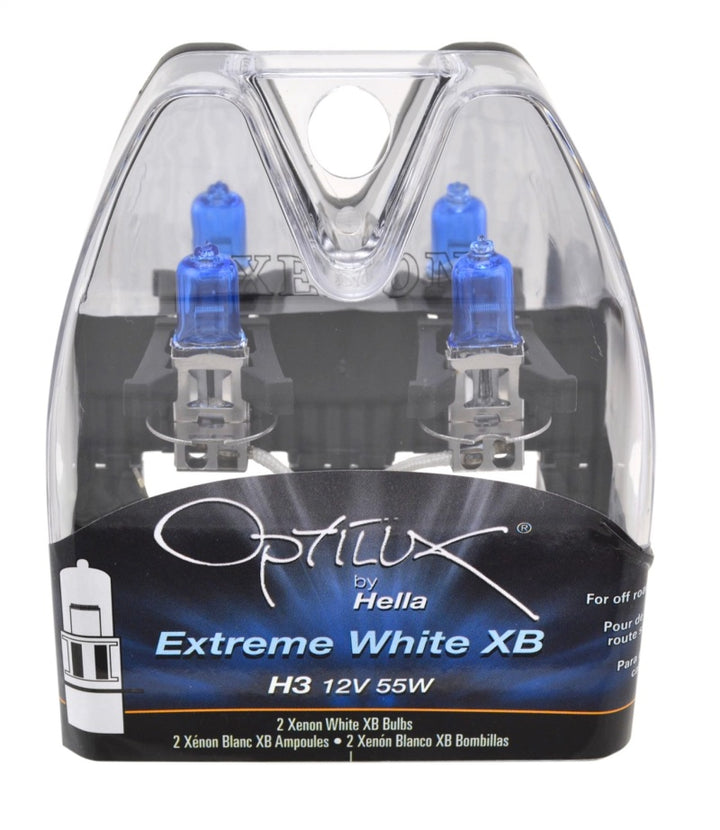 Hella H3 12V 55W Xen White XB Bulb (Pair) - Bull Strap