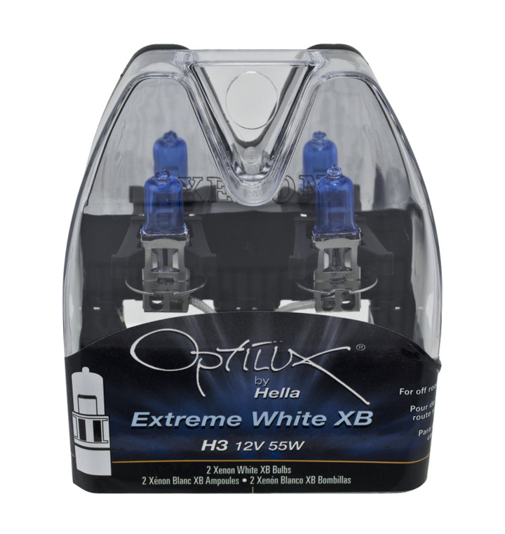 Hella H3 12V 55W Xen White XB Bulb (Pair) - Bull Strap