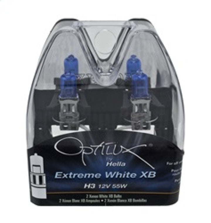 Hella H3 12V 55W Xen White XB Bulb (Pair) - Bull Strap