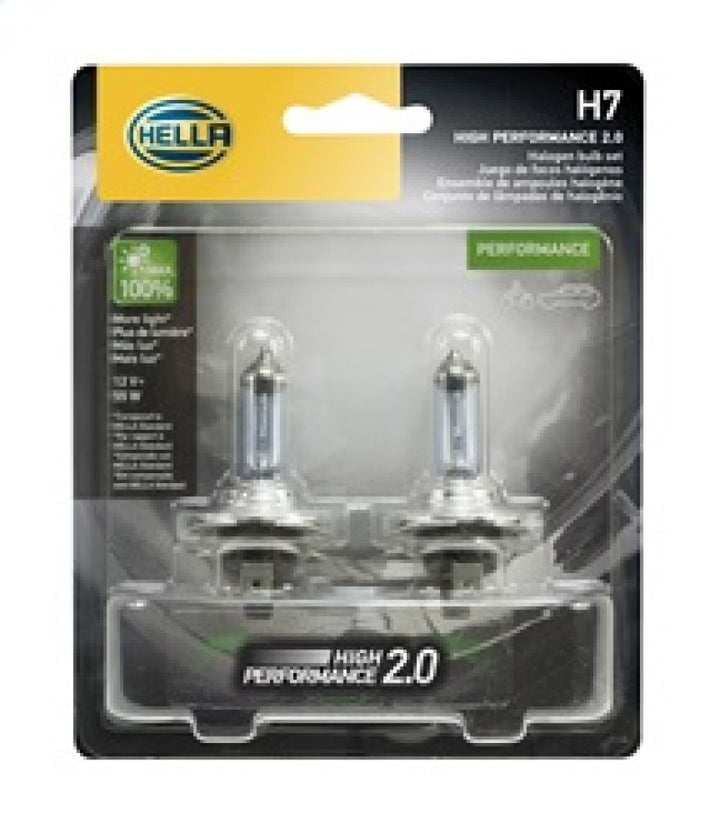 Hella H7 12V 55W PX26D HP 2.0 Halogen Bulbs - Bull Strap
