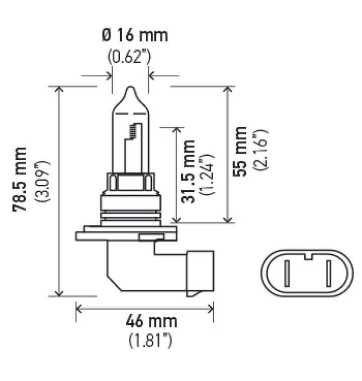 Hella HB3 9005 12V 100W Xenon White XB Bulb (Pair) - Bull Strap