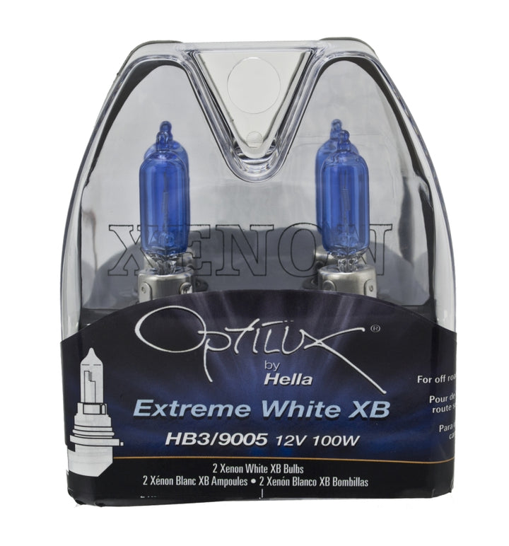 Hella HB3 9005 12V 100W Xenon White XB Bulb (Pair) - Bull Strap