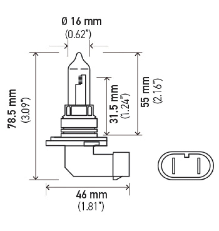 Hella HB3 9005 12V 100W Xenon White XB Bulb (Pair) - Bull Strap