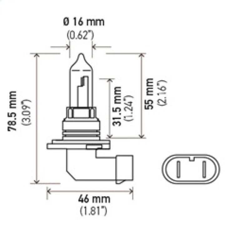 Hella HB3 9005 12V 100W Xenon White XB Bulb (Pair) - Bull Strap