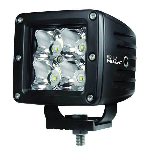 Hella HVF Cube 4 LED Off Road Kit - 3.1in 2X12W - Bull Strap