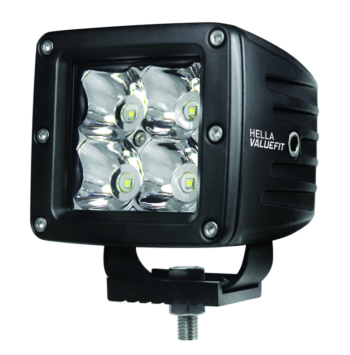Hella HVF Cube 4 LED Off Road Kit - 3.1in 2X12W - Bull Strap