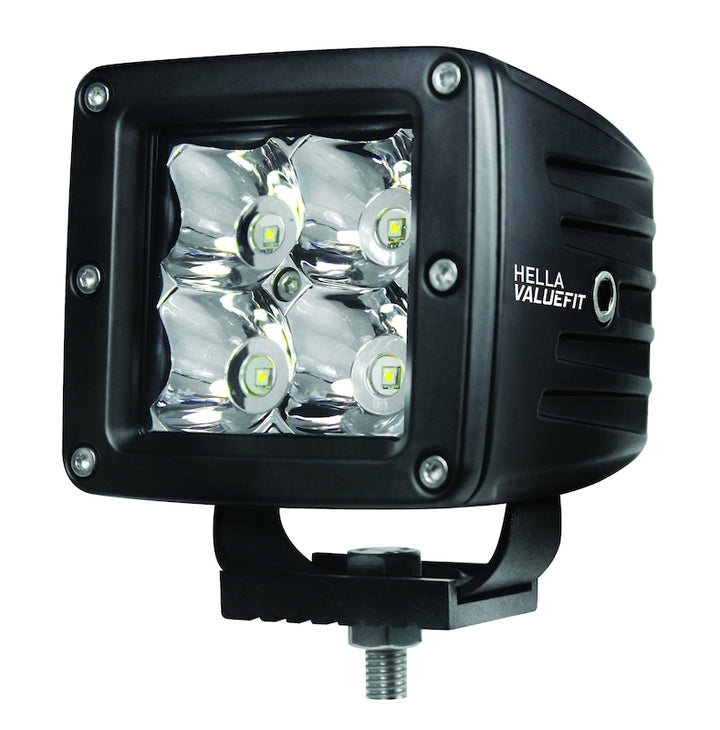 Hella HVF Cube 4 LED Off Road Kit - 3.1in 2X12W - Bull Strap
