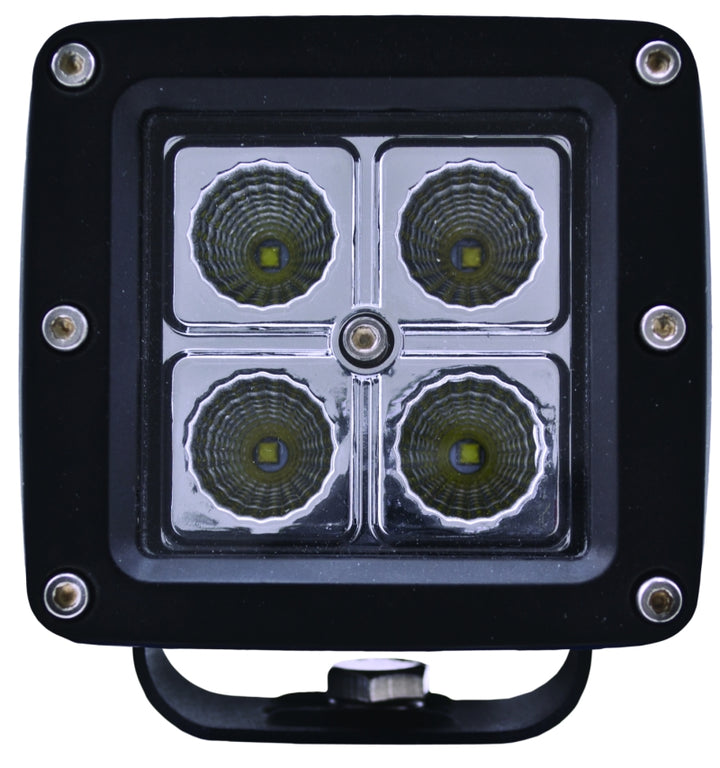 Hella HVF Cube 4 LED Off Road Kit - 3.1in 2X12W - Bull Strap