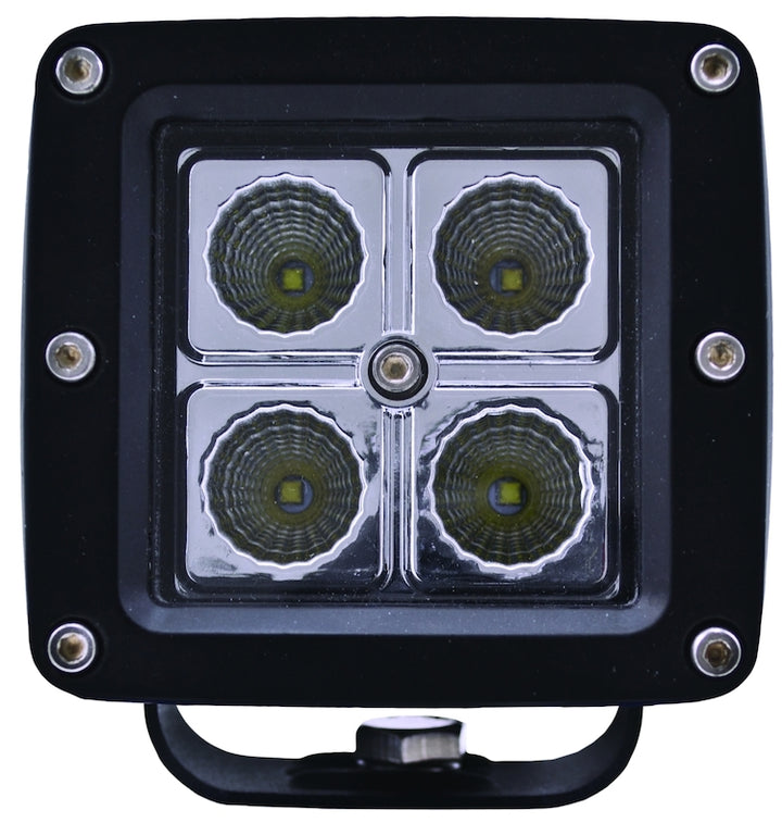 Hella HVF Cube 4 LED Off Road Kit - 3.1in 2X12W - Bull Strap
